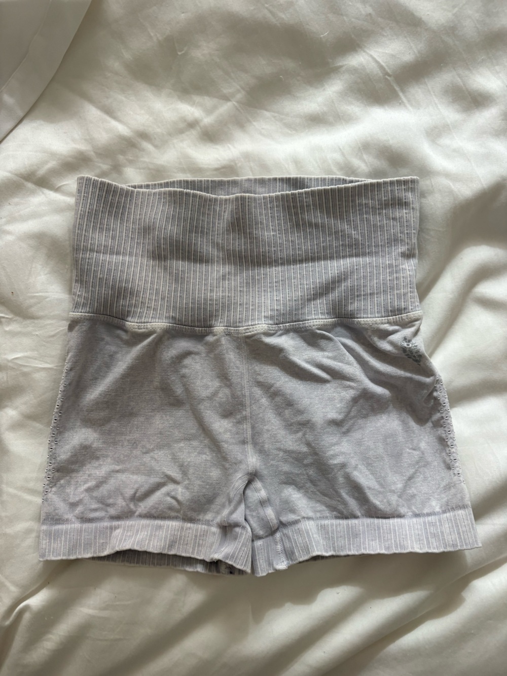 FP Movement by Free People Light Gray High-Rise Seamless Athletic Shorts